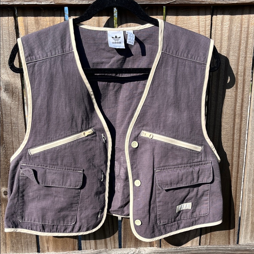 Adidas Dark Purple Vest with Light Trim
